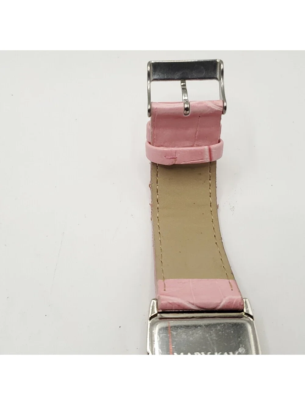 Mary Kay Quartz Rhinestone Bezel Pink Square 28mm Womens Watch New Battery
